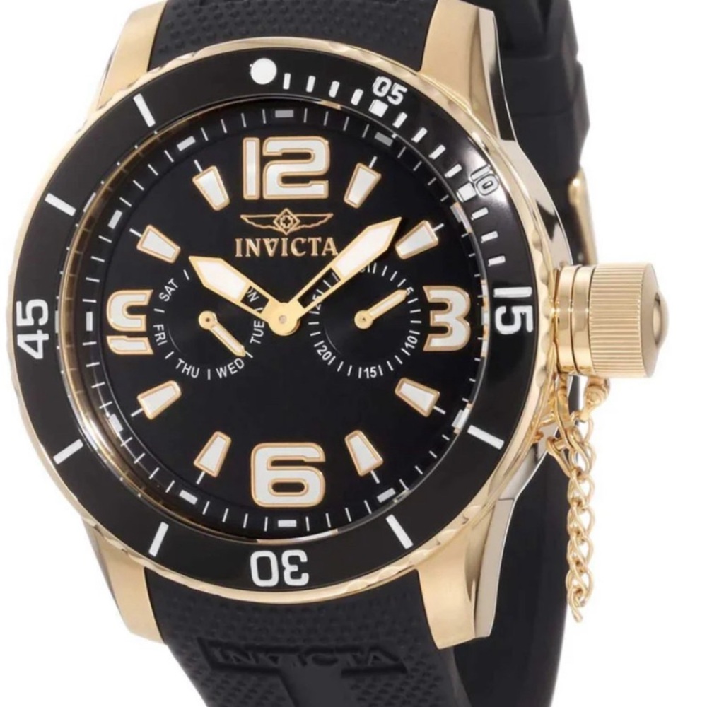 Invicta Men’s Black and Gold Swim Watch